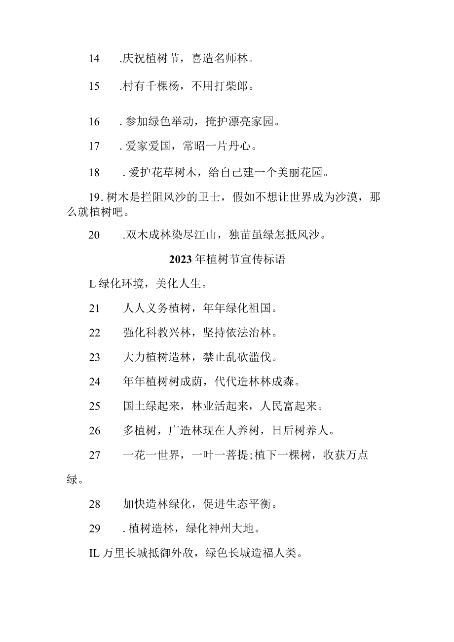 学校2023年植树节活动宣传标语 精编合计4份.docx_第3页