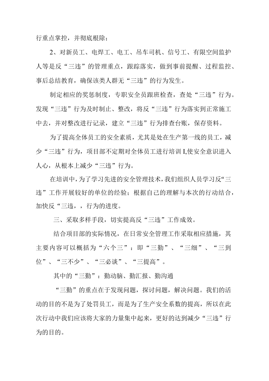 反三违活动总结报告（参考模板）.docx_第2页