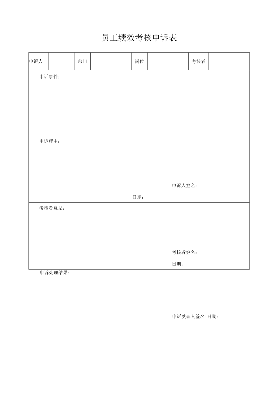 员工绩效考核申诉表.docx_第1页