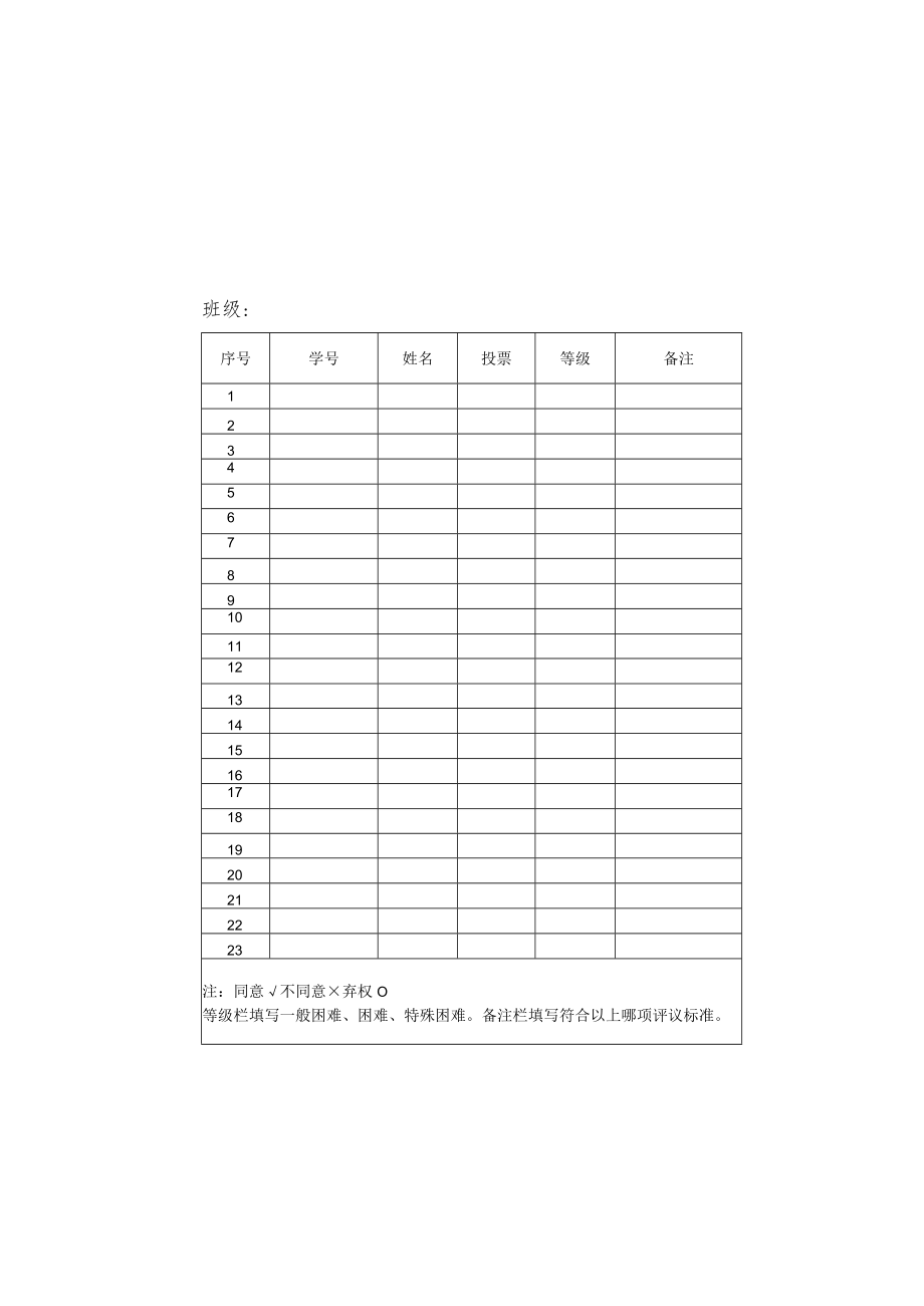 备注山西晋中理工学院家庭经济困难学生认定评议表班级山西晋中理工学院家庭经济困难学生认定评议表.docx_第2页