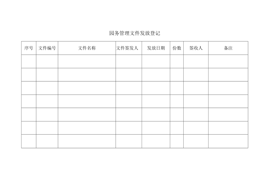 园务管理文件发放登记模板.docx_第1页