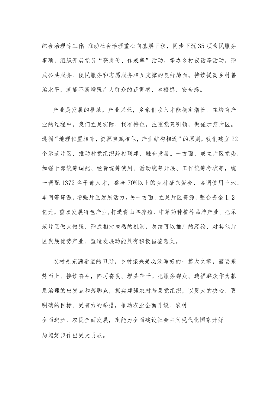 党建引领乡村振兴工作总结汇报发言.docx_第2页