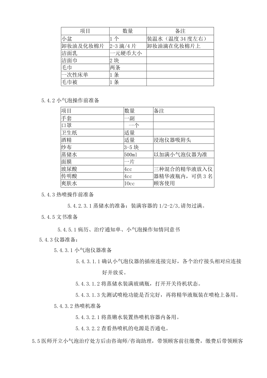 医美机构SOP标准规范化：小气泡操作标准规范化流程.docx_第3页