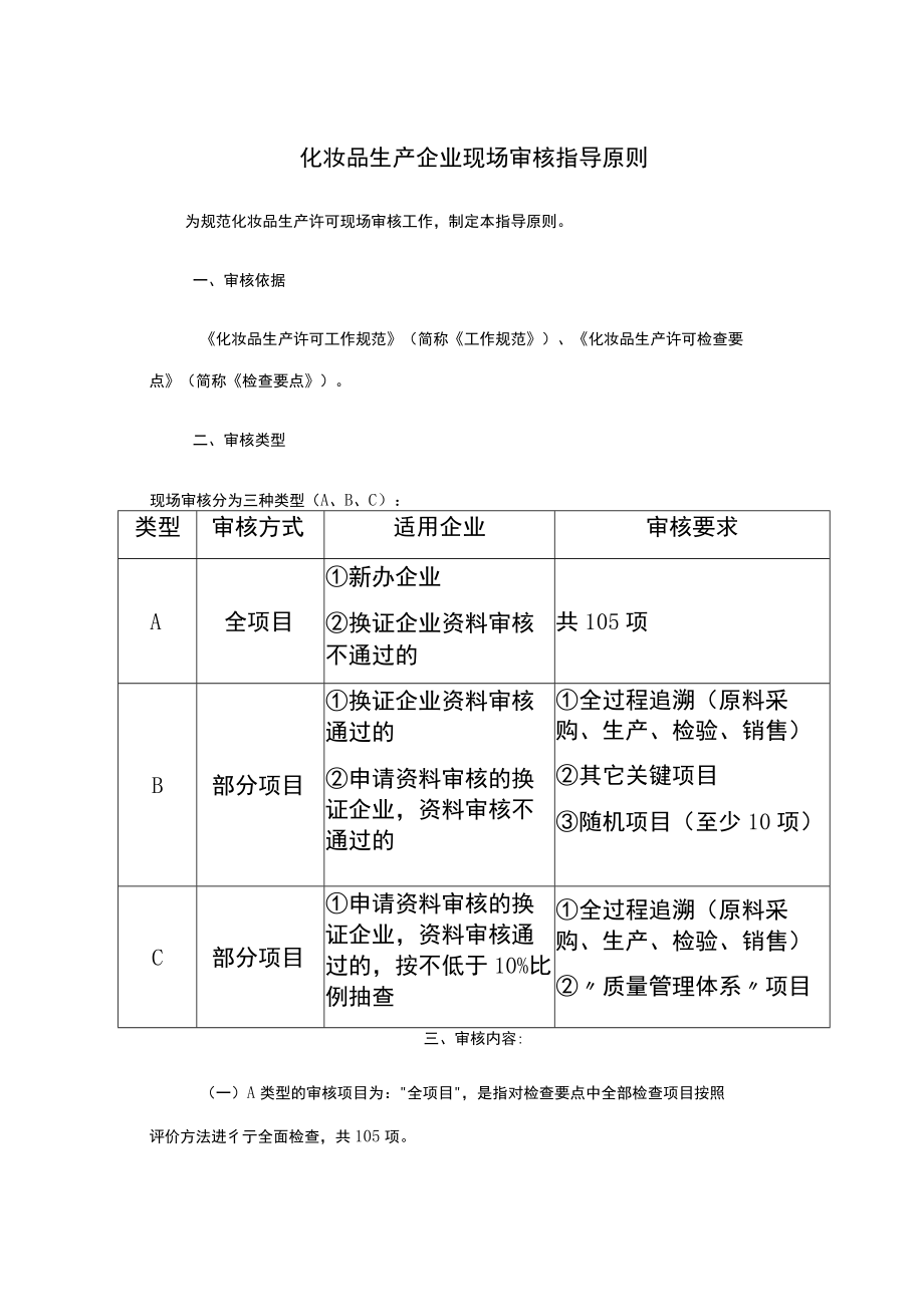 化妆品生产企业现场审核指导原则.docx_第1页