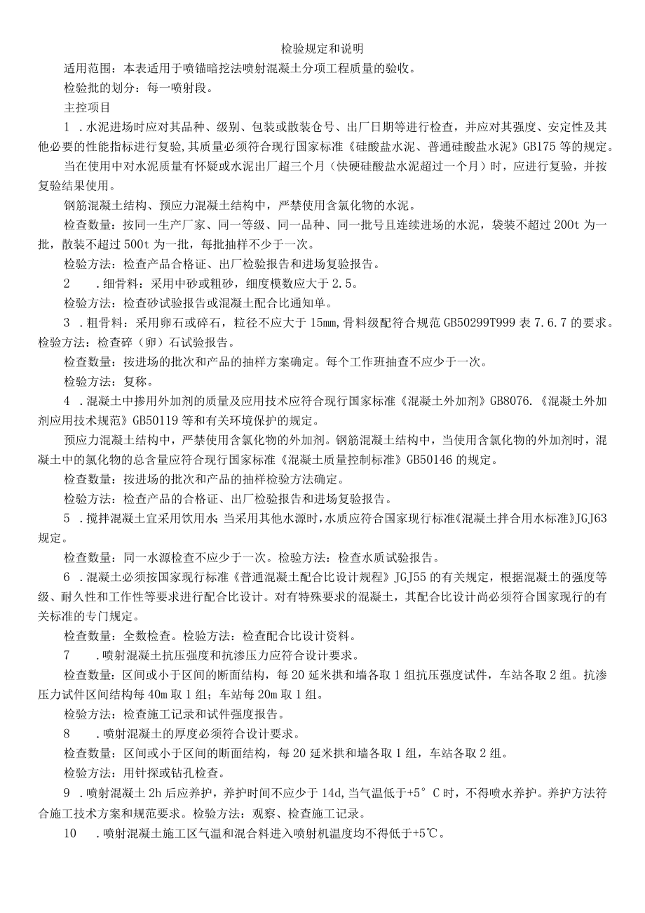 喷射混凝土检验批质量验收记录.docx_第2页