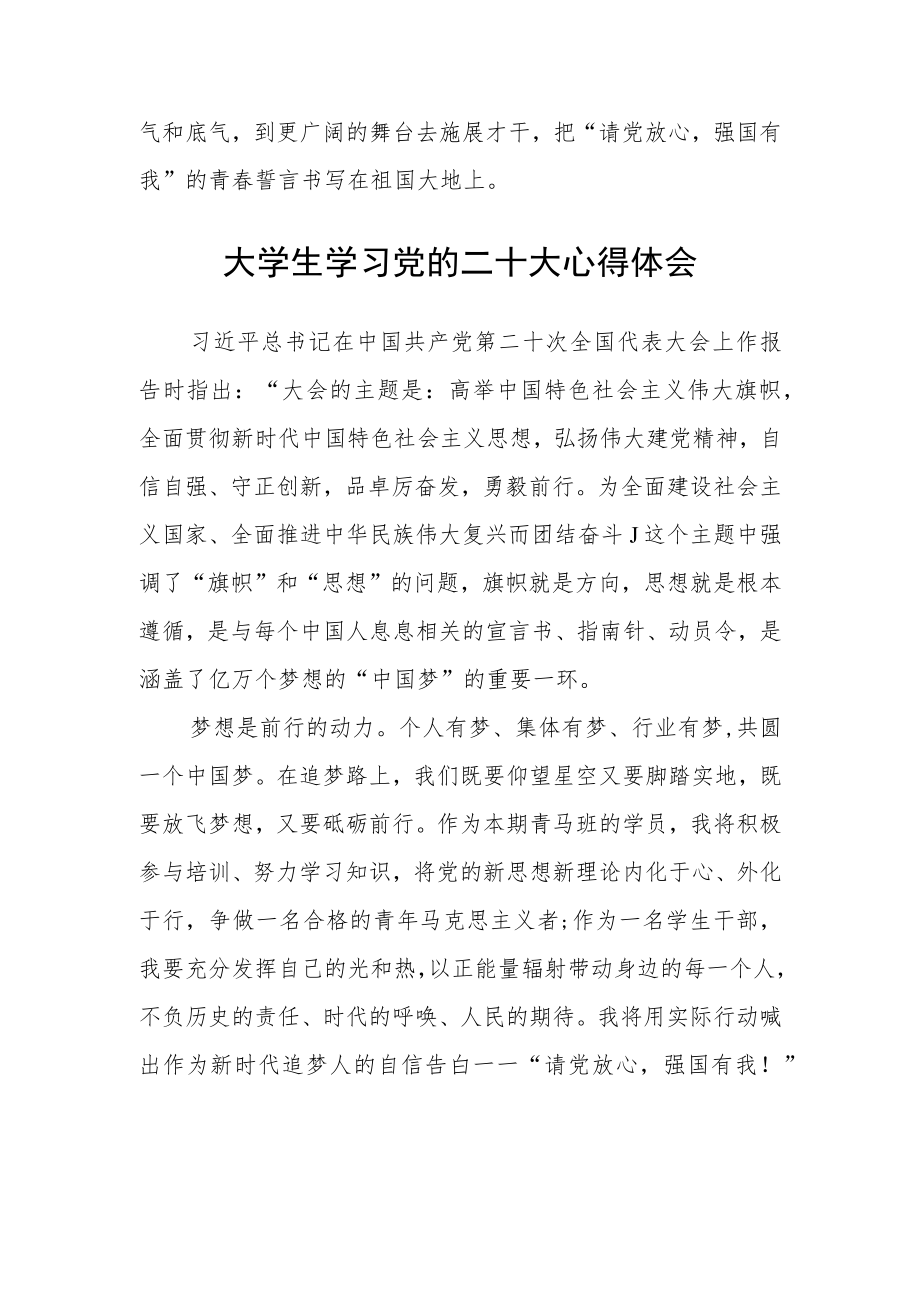 大学生学习党的二十大精神心得体会范本三篇合集.docx_第3页