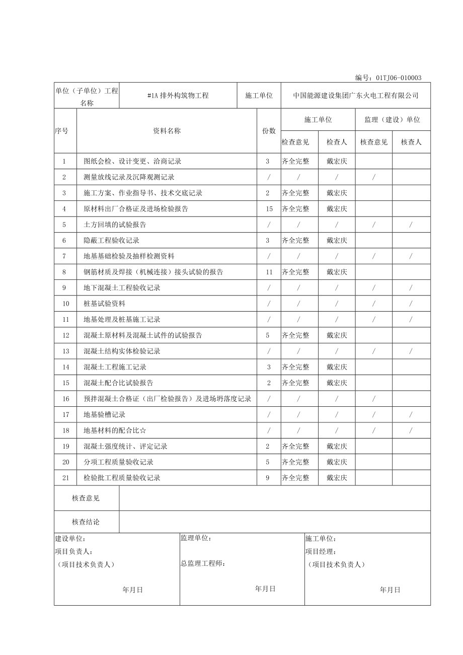 厂用变压器基础分部工程质量验收记录.docx_第3页