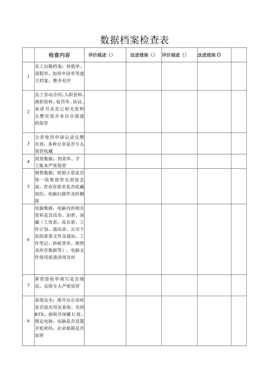 数据档案检查表.docx_第1页