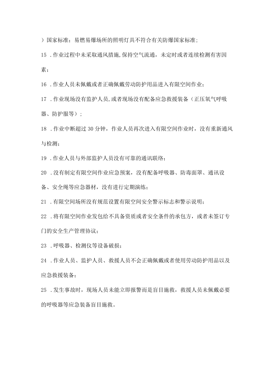 存在有限空间作业企业常见事故隐患警示清单.docx_第2页