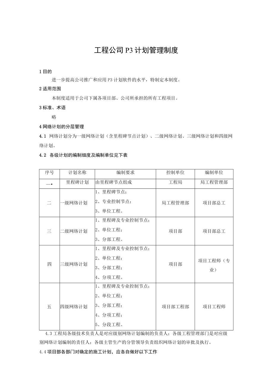 工程公司P3计划管理制度.docx_第1页