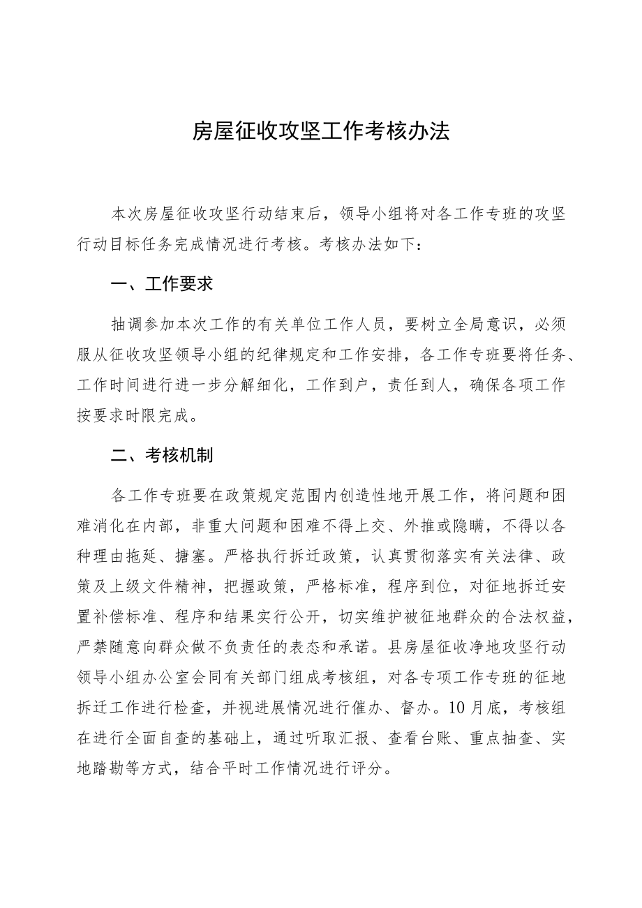 房屋征收攻坚工作考核办法.docx_第1页