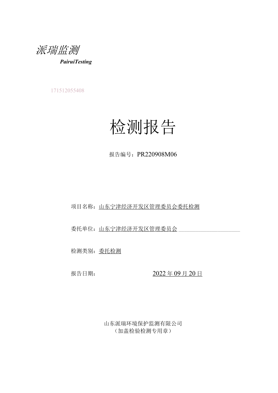 山东宁津经济开发区德州富源新能源监测报告.docx_第1页