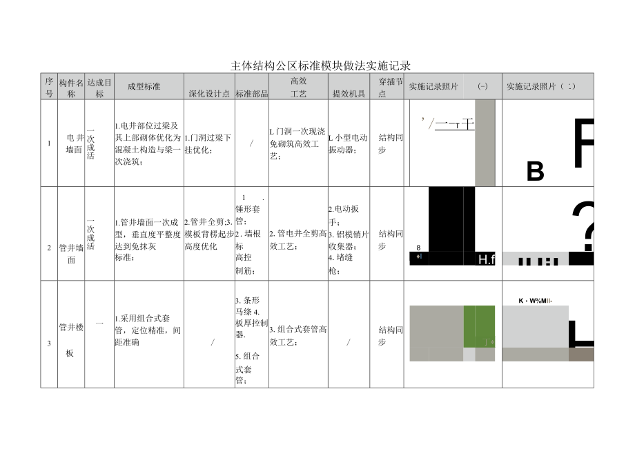 建筑施工主体结构施工标准模块做法实施记录.docx_第1页