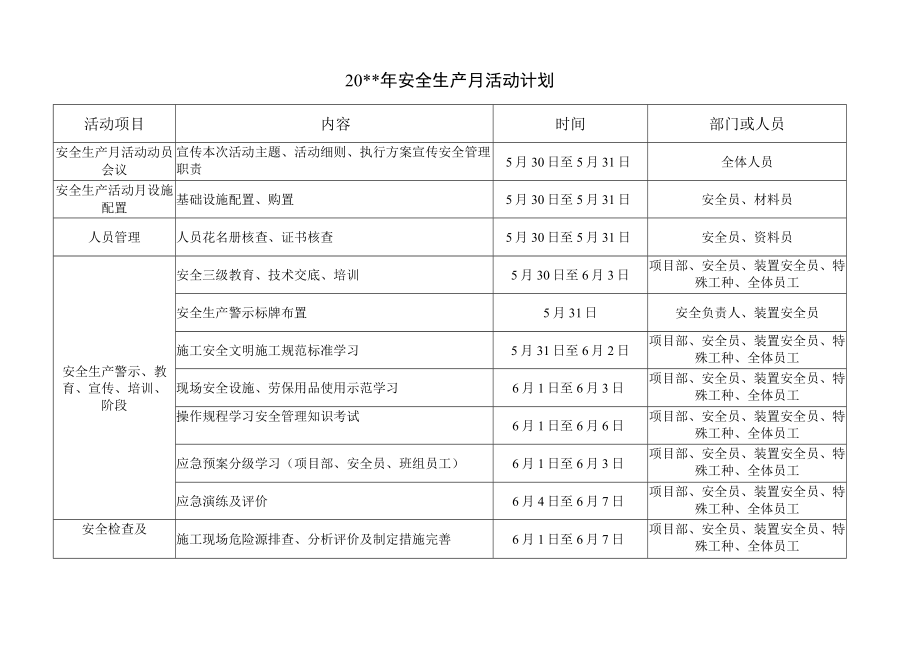 安全生产月活动计划.docx_第1页