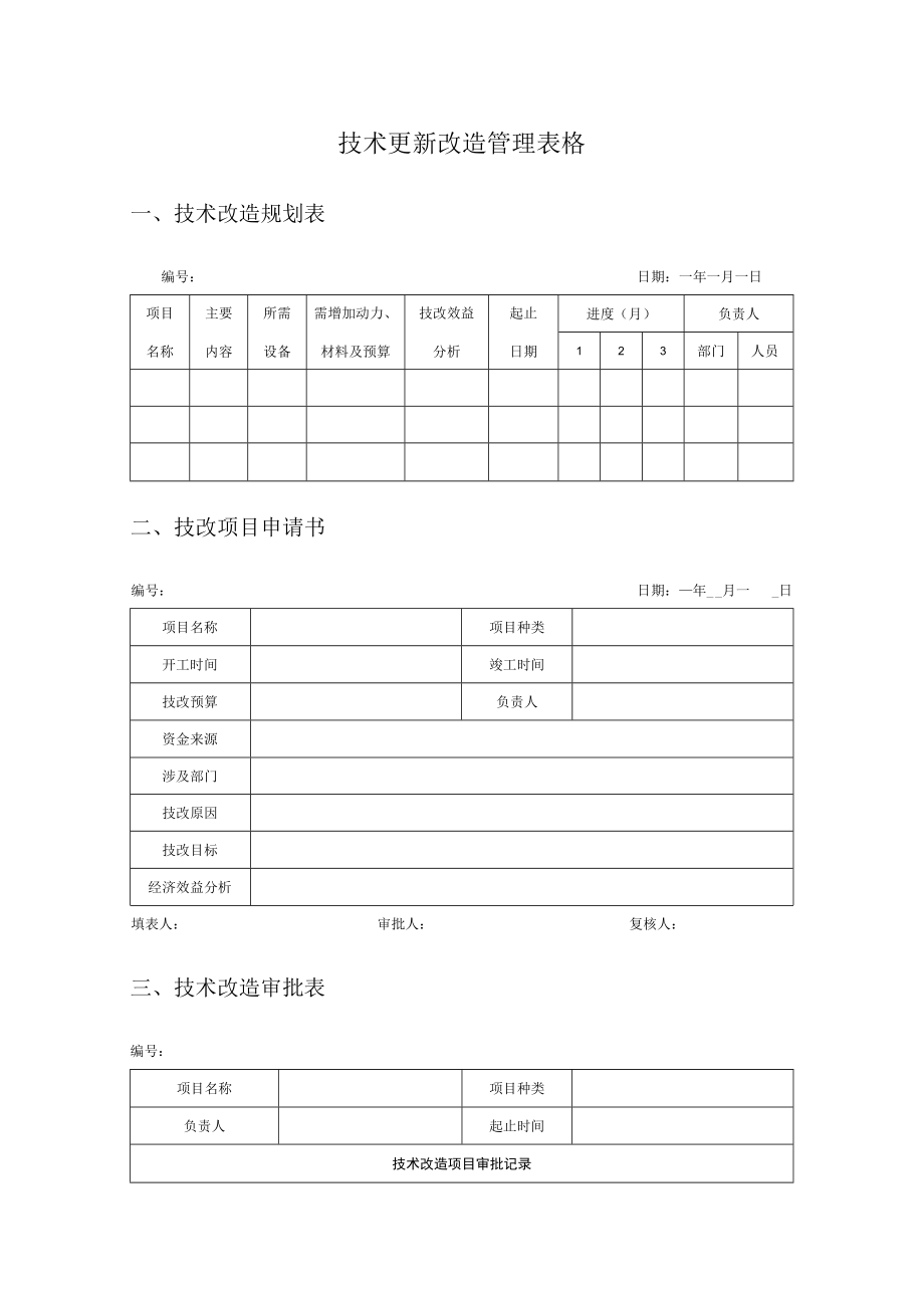 技术更新改造管理表格6个.docx_第1页