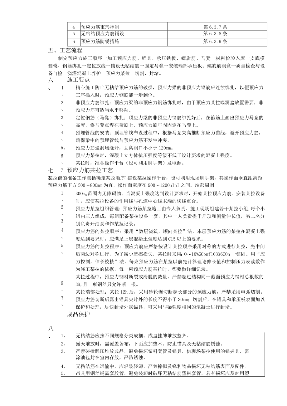 无粘结预应力工程技术交底模板.docx_第2页