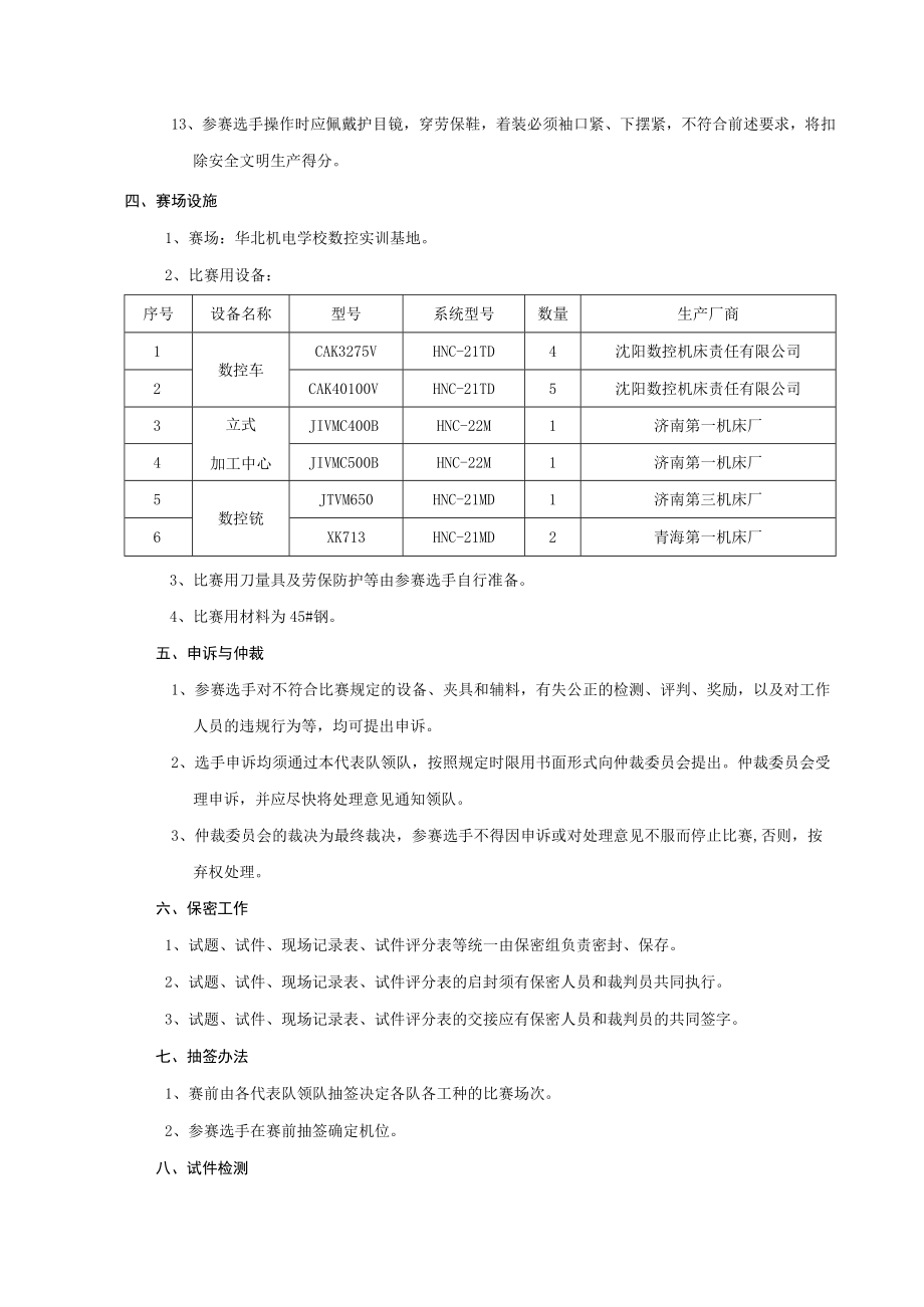 山西省第九届职业院校技能大赛“CAXA杯”数控技术技能竞赛规程.docx_第3页