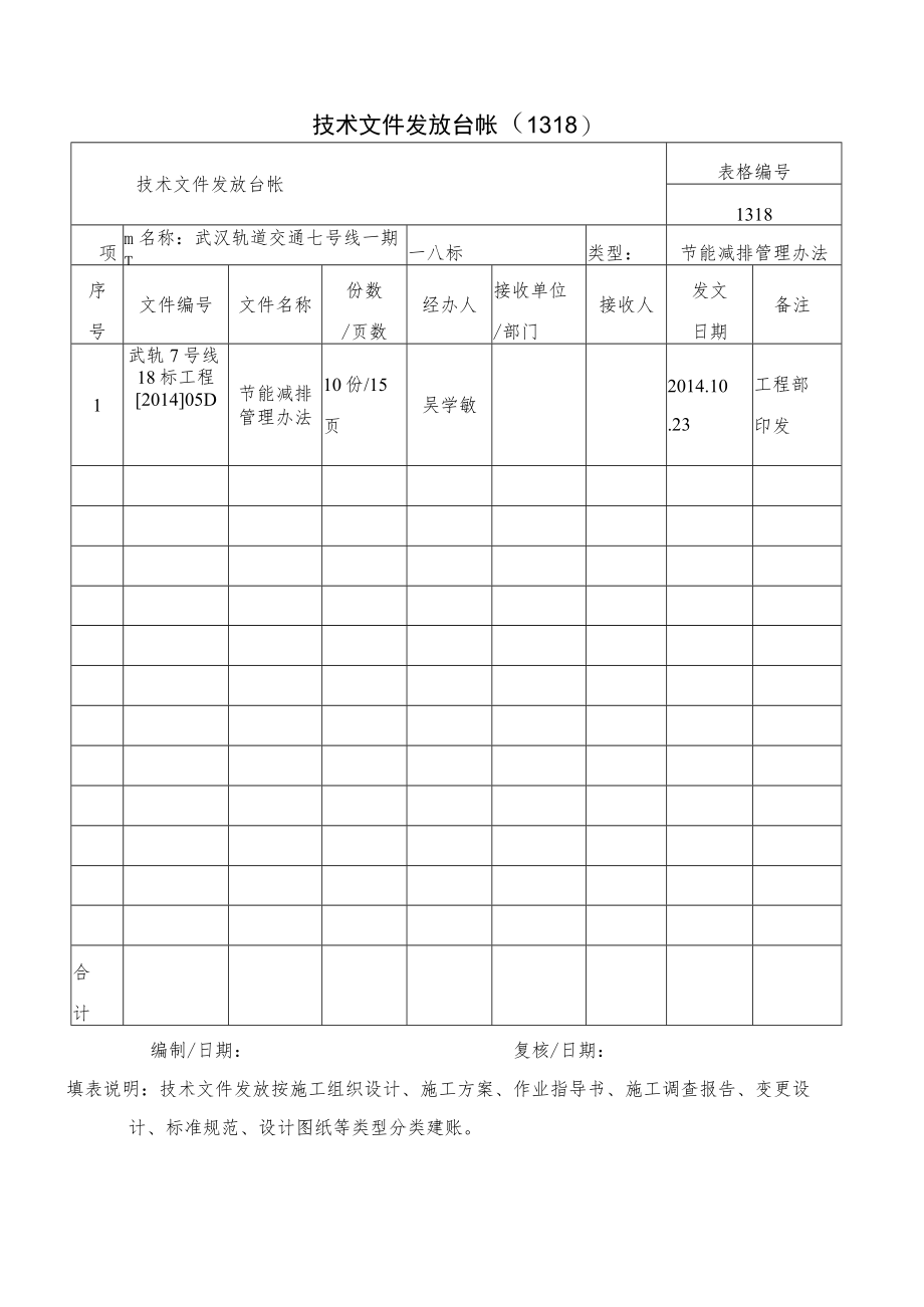 技术文件发放台帐.docx_第1页