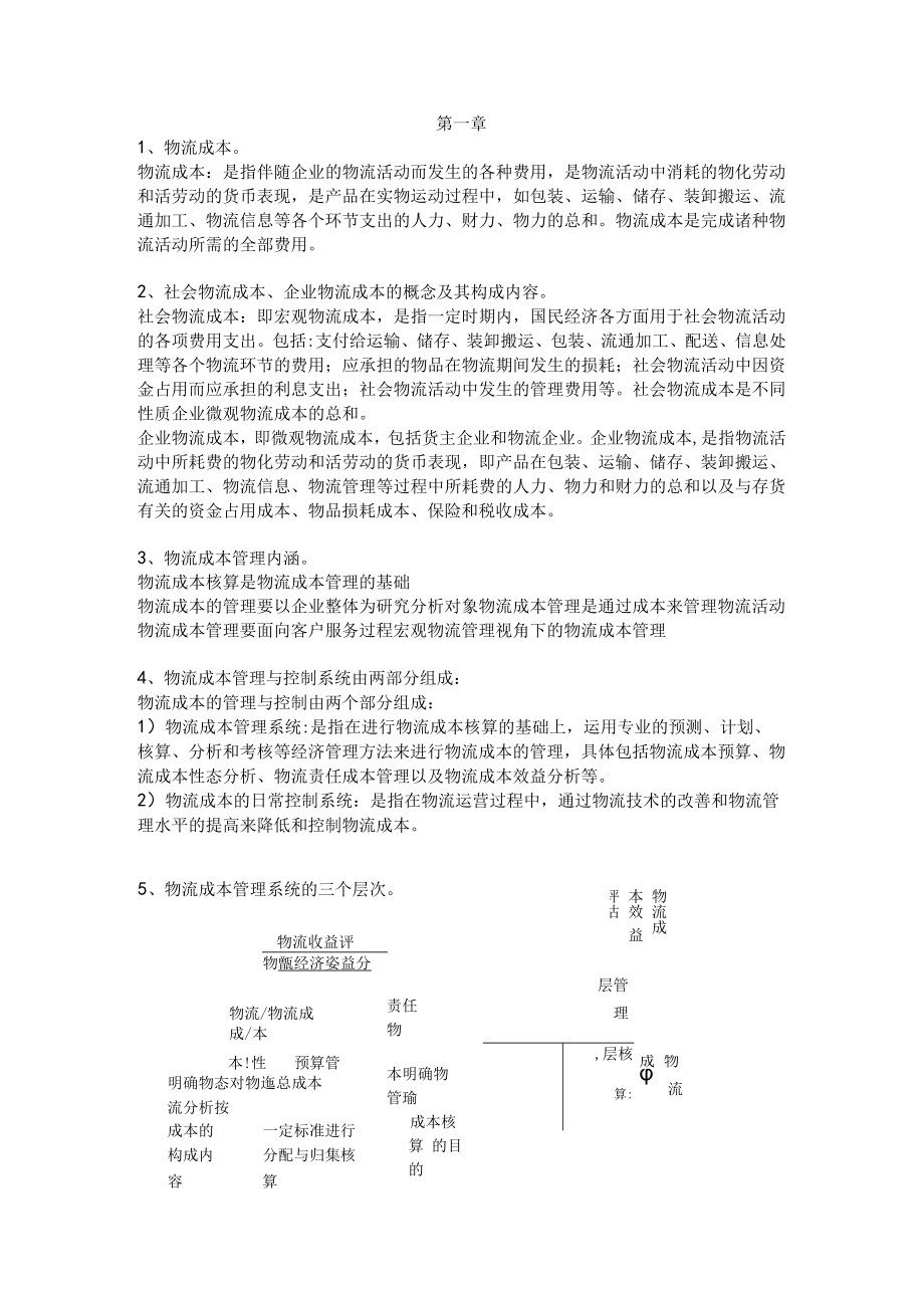 物流成本管理复习试题及答案()复习资料重点.docx_第1页