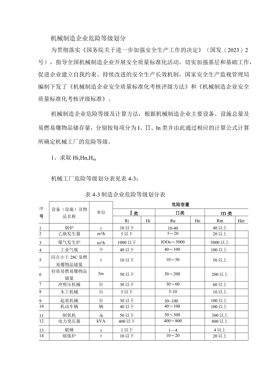 机械制造企业危险等级划分.docx_第1页