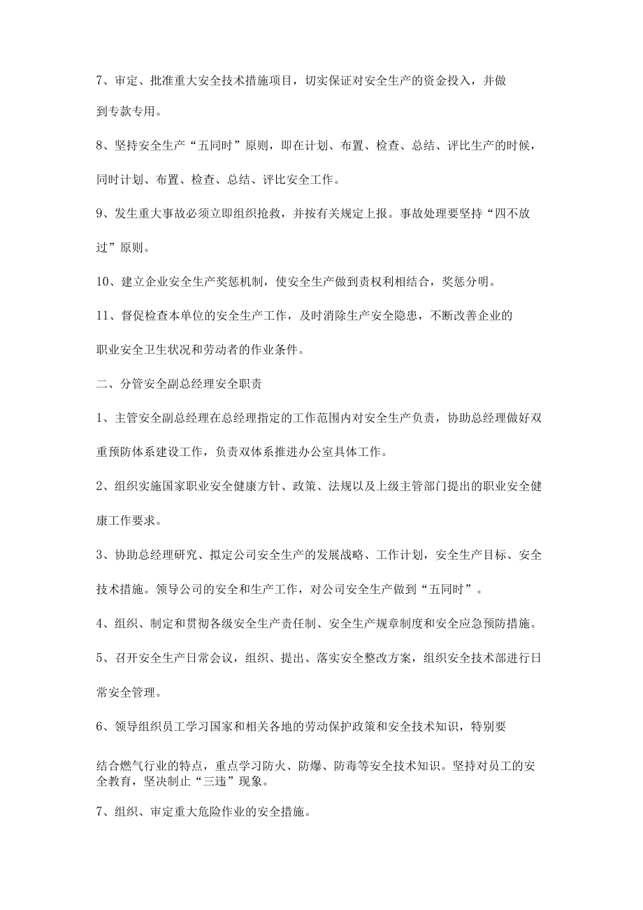 燃气公司各部门、各层级安全管理职责.docx_第2页