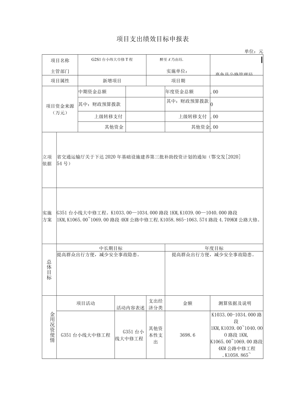 项目支出绩效目标申报表.docx_第1页