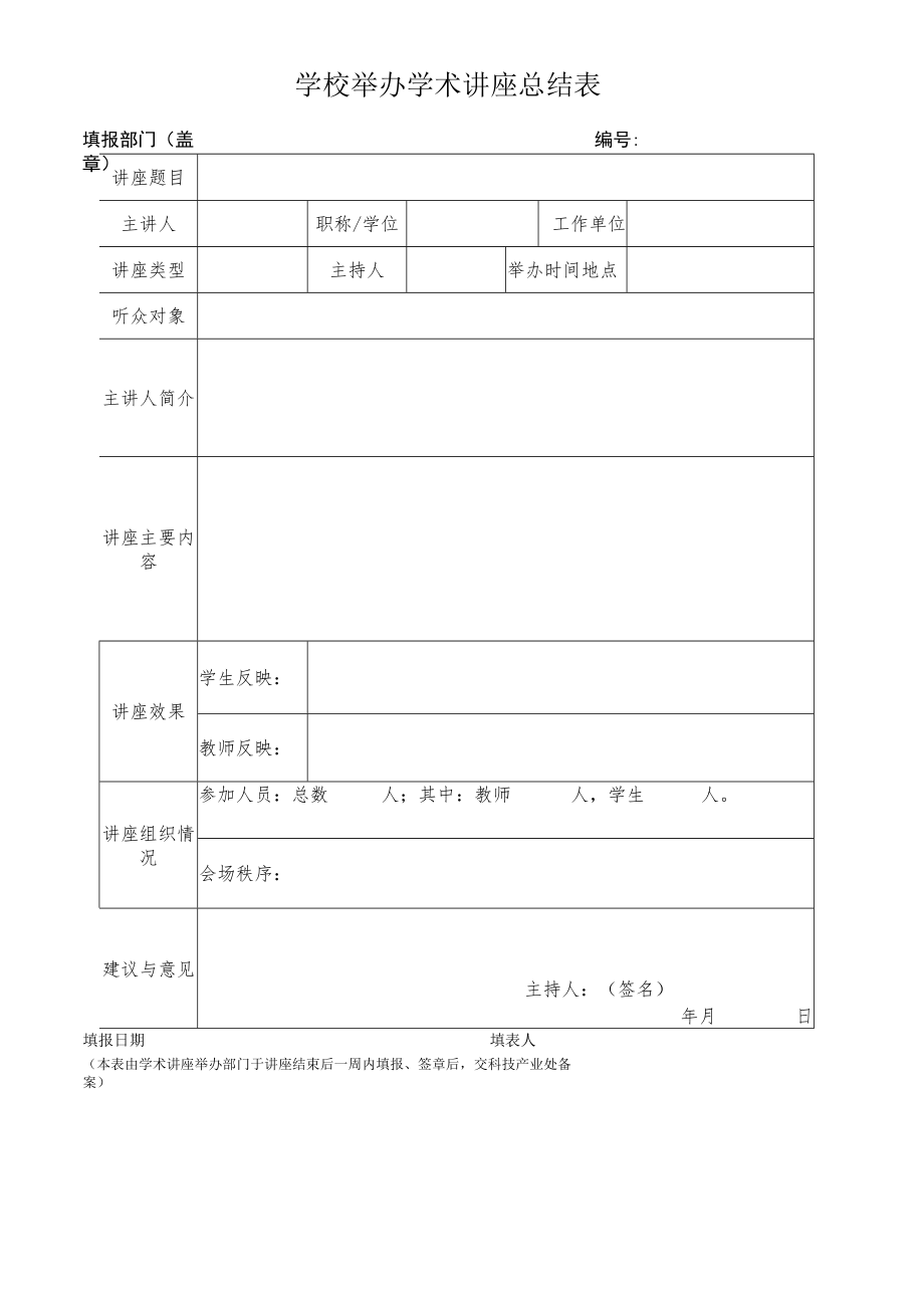 学校举办学术讲座总结表.docx_第1页