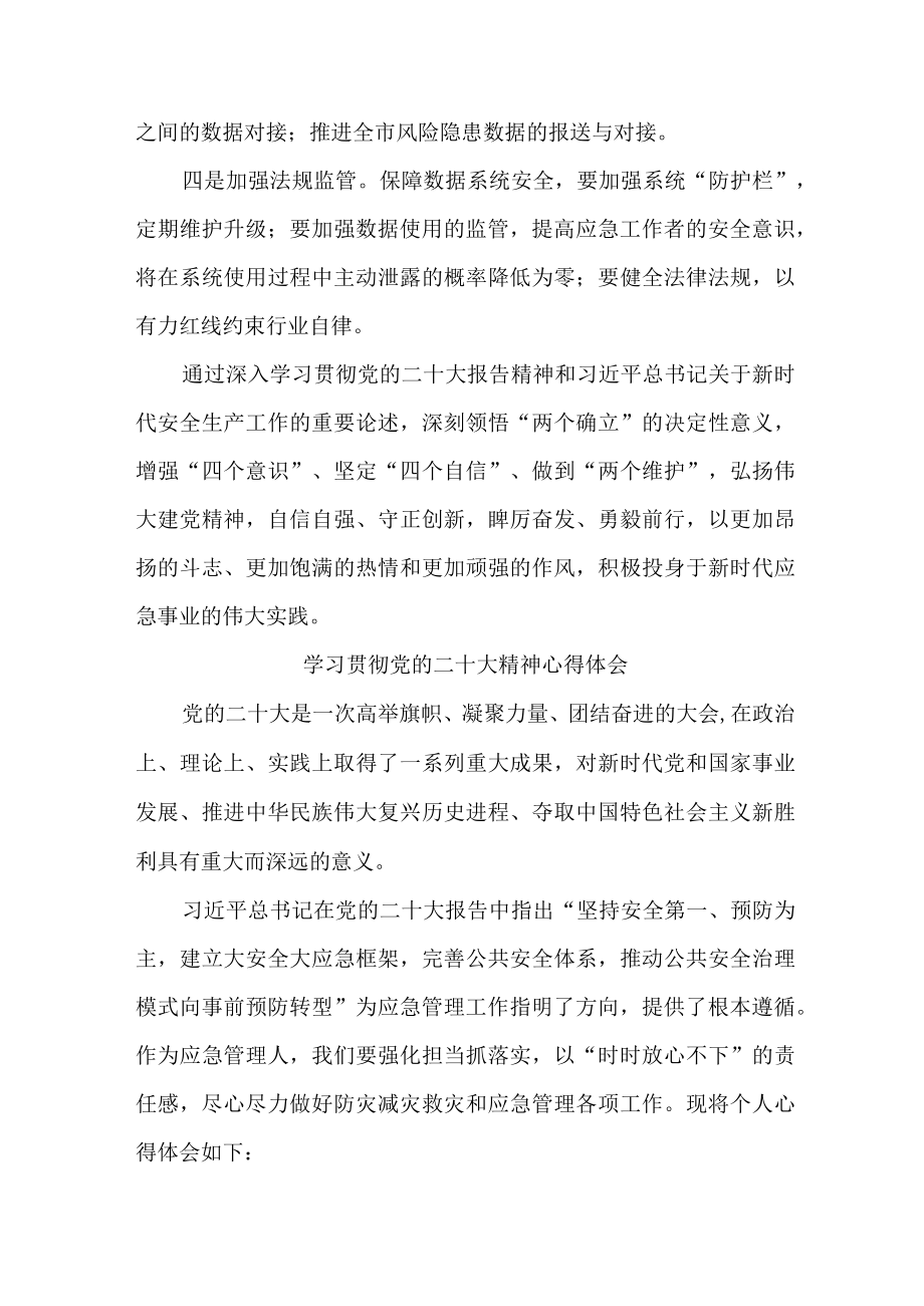 应急管理局火灾防治人员学习贯彻党的二十大精神心得体会三篇.docx_第3页