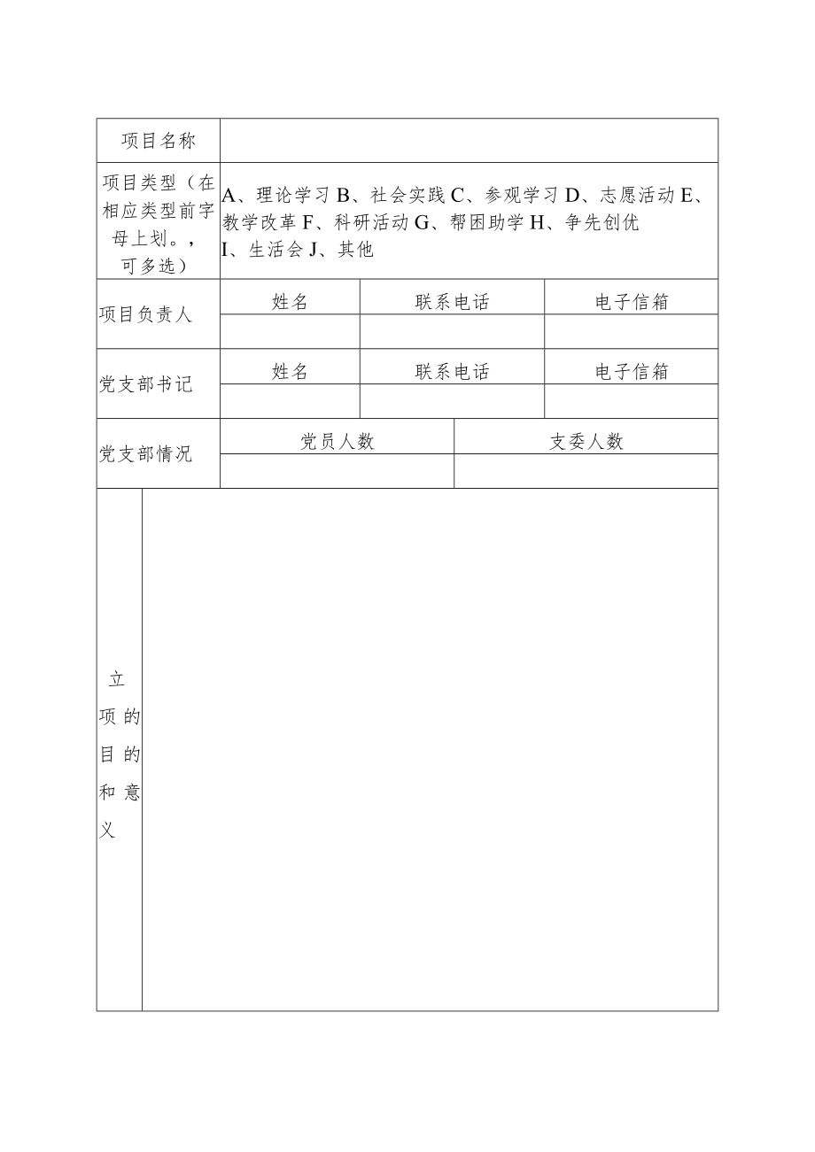 中南财经政法大学会计学院2018年度基层党组织主题实践活动立项申请书.docx_第2页