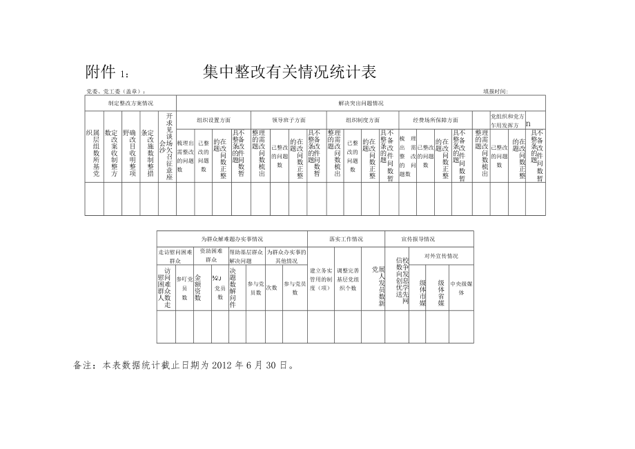 集中整改有关情况统计表.docx_第1页