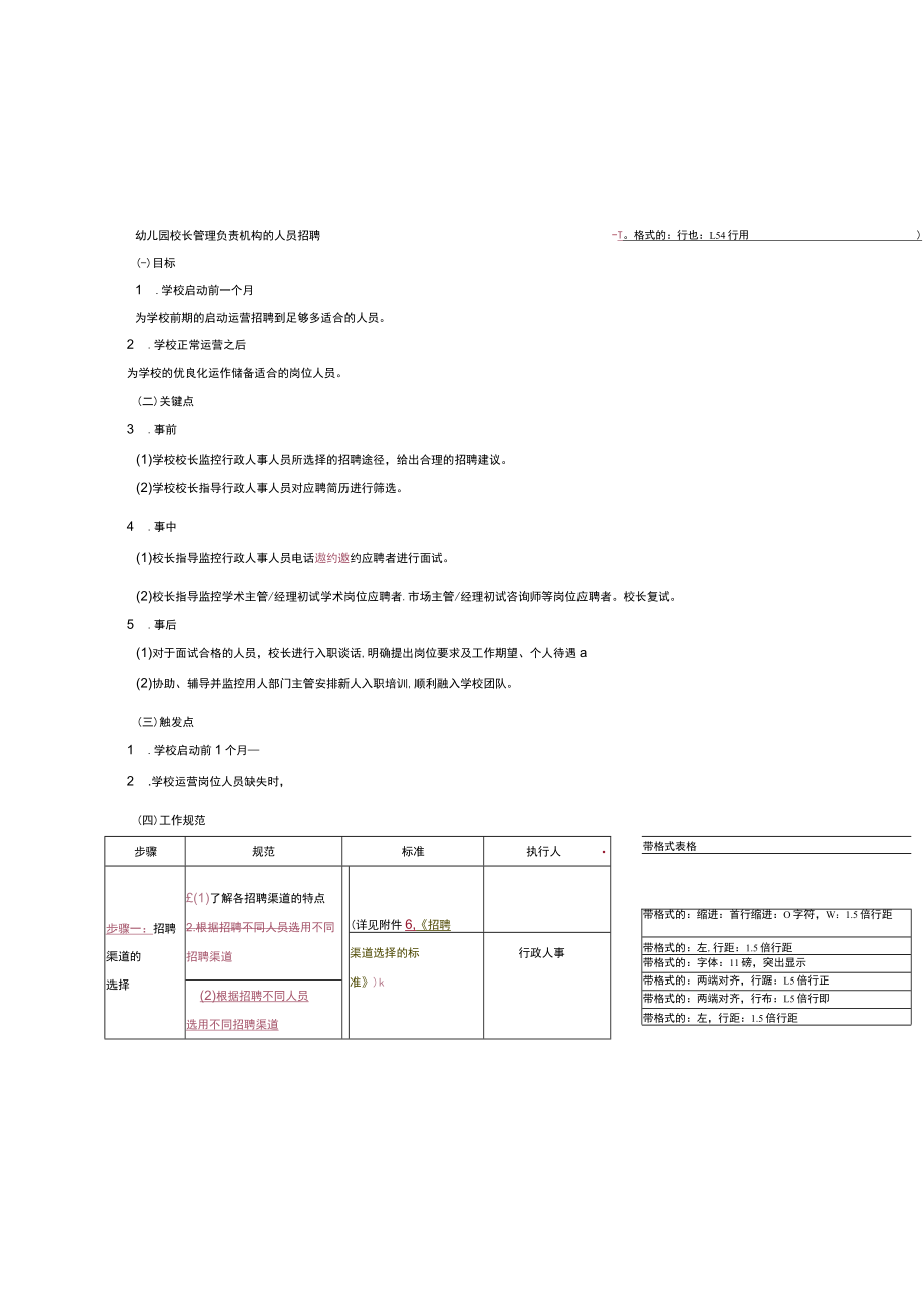 幼儿园校长管理负责机构的人员招聘.docx_第1页