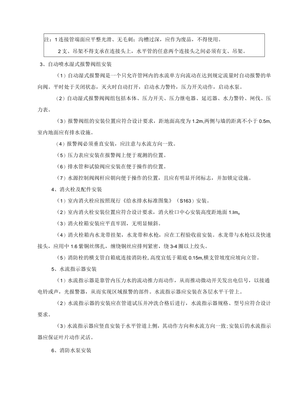 消火栓及喷淋系统安装施工方法及技术措施.docx_第3页