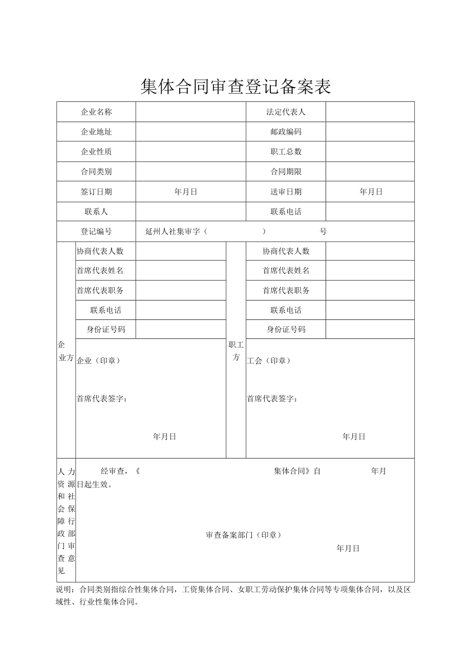 集体合同审查登记备案表.docx_第1页