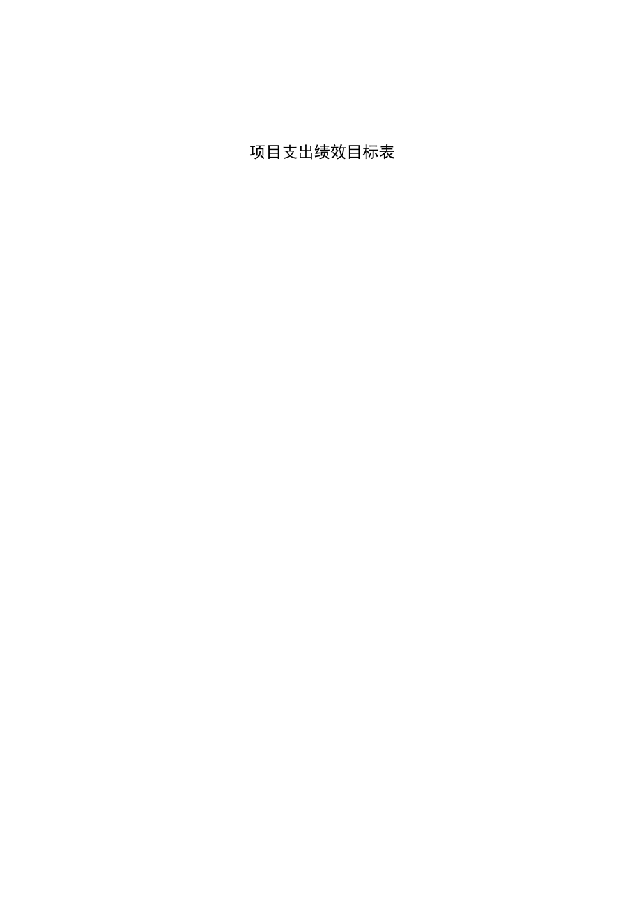 项目支出绩效目标表.docx_第1页