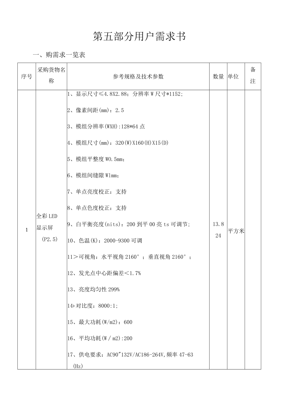 第五部分用户需求书.docx_第1页