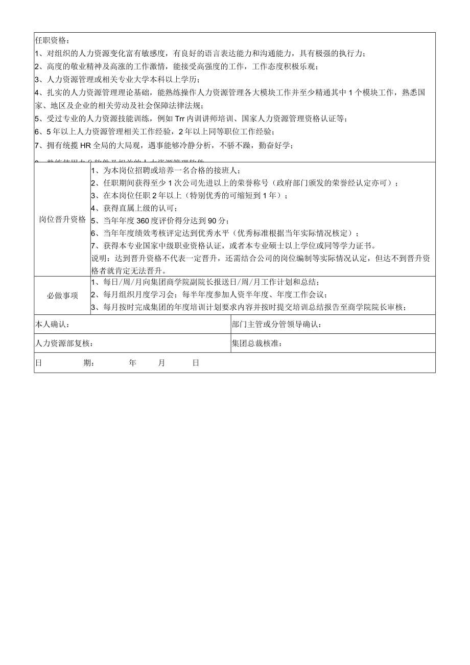 2培训经理岗位说明书.docx_第2页