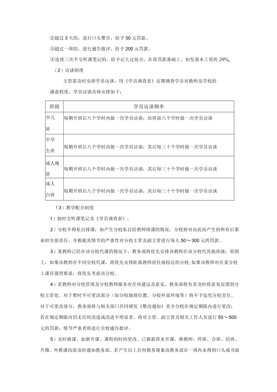 学校运营行政管理手册分校教务管理制度.docx_第2页