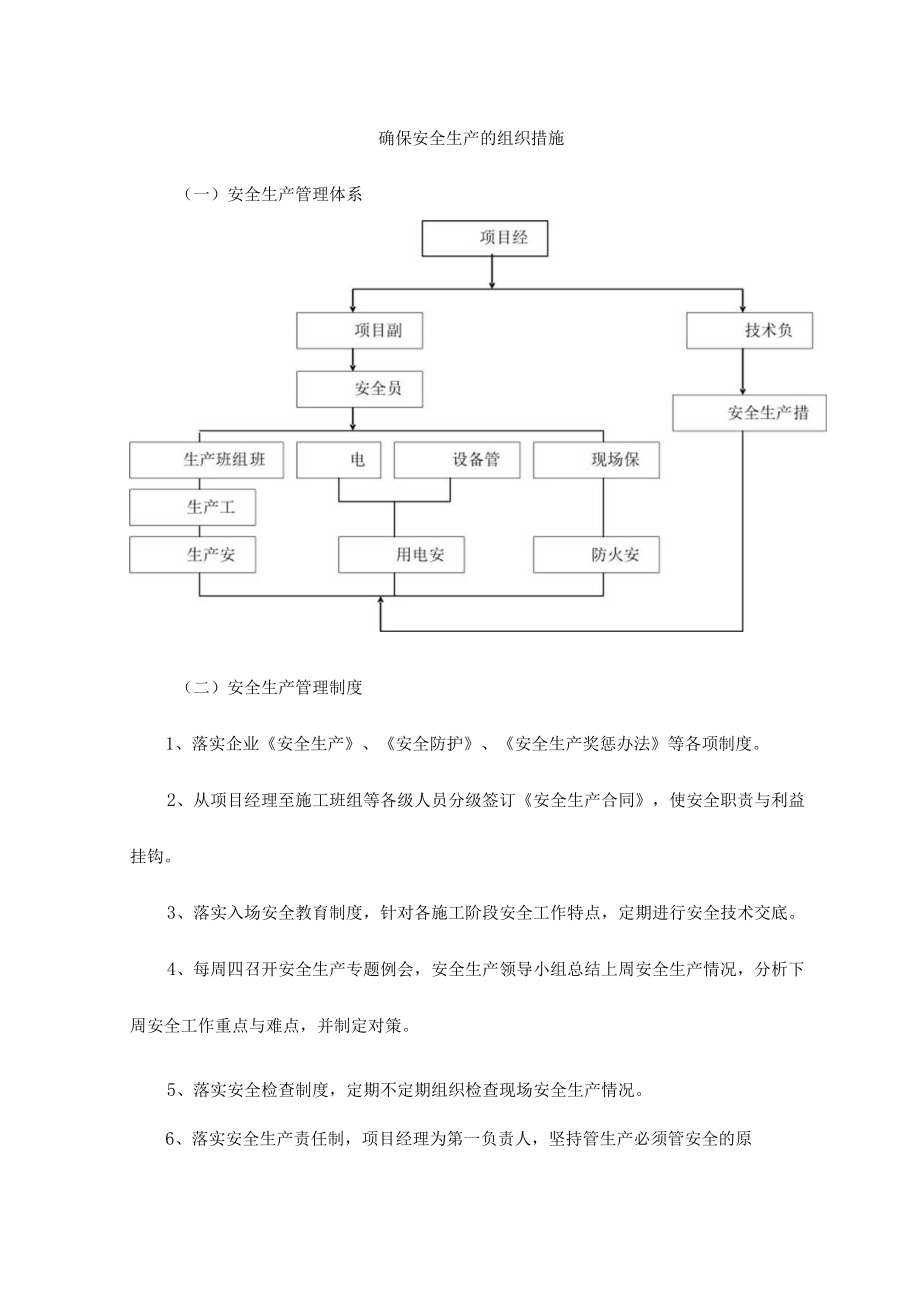 确保安全生产的组织措施.docx_第1页