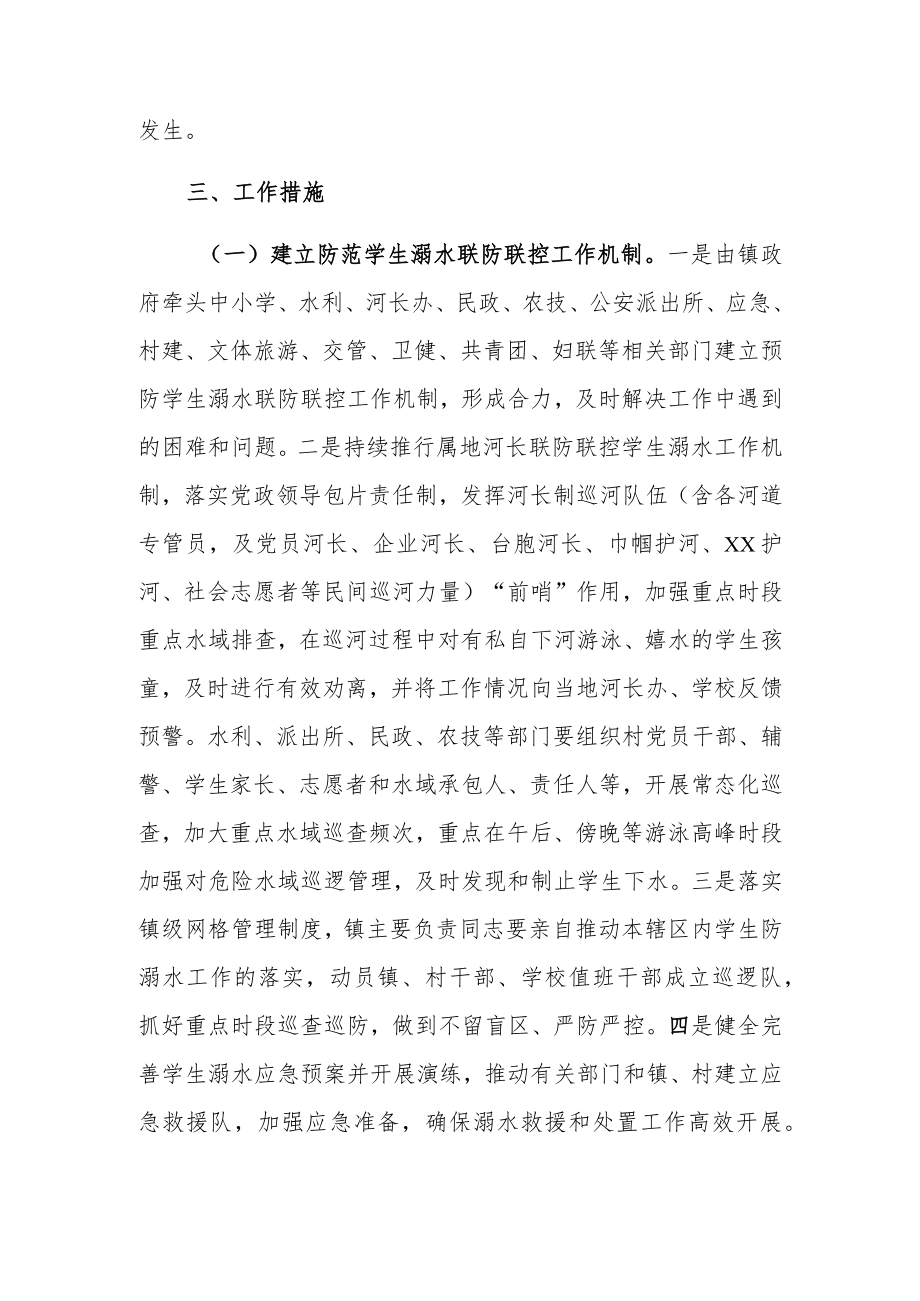 XX镇预防学生溺水专项行动实施方案.docx_第2页