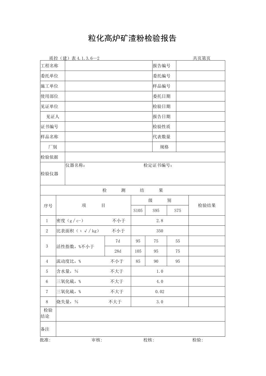 粒化高炉矿渣粉检验报告.docx_第1页