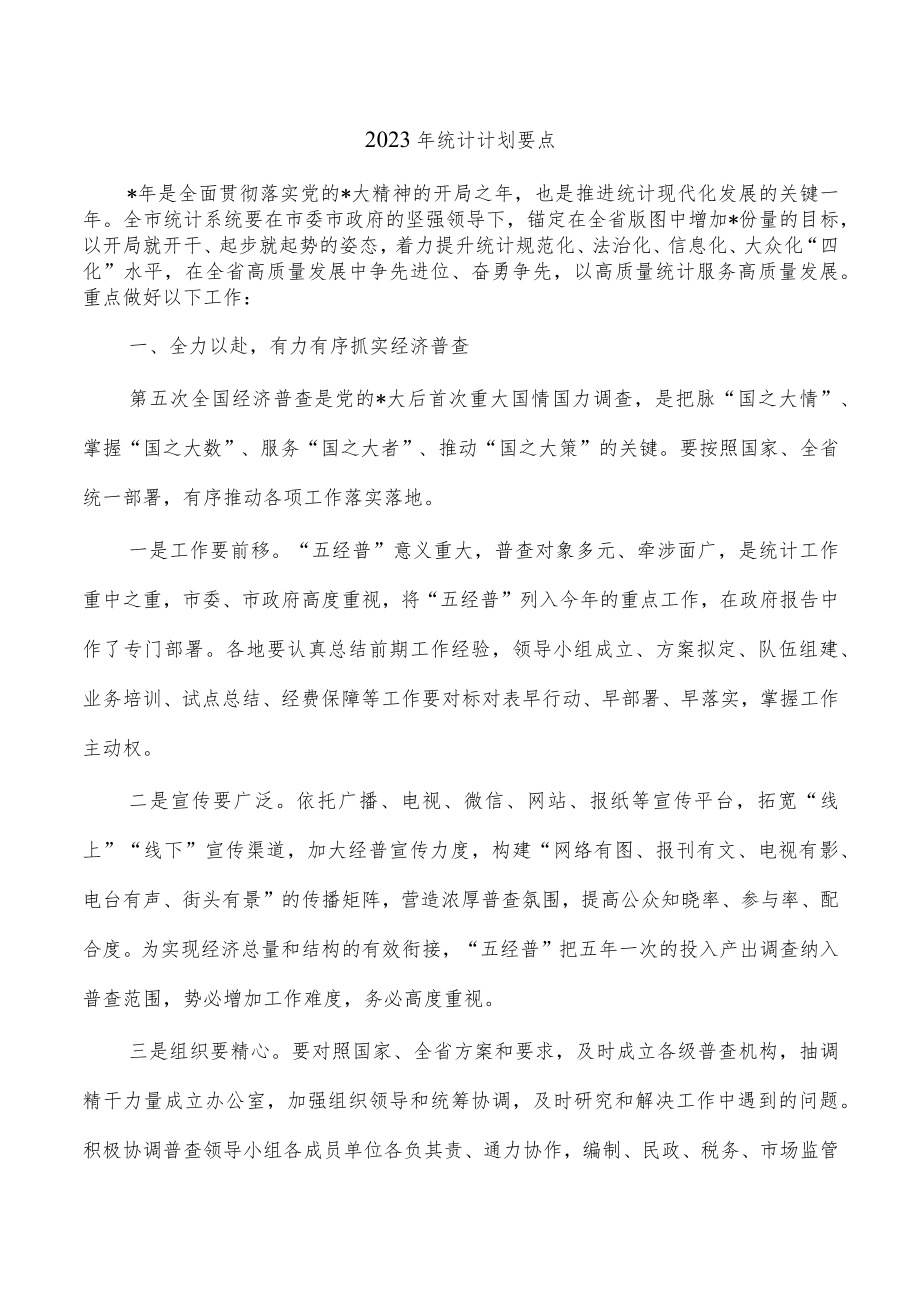 2023年统计计划要点.docx_第1页