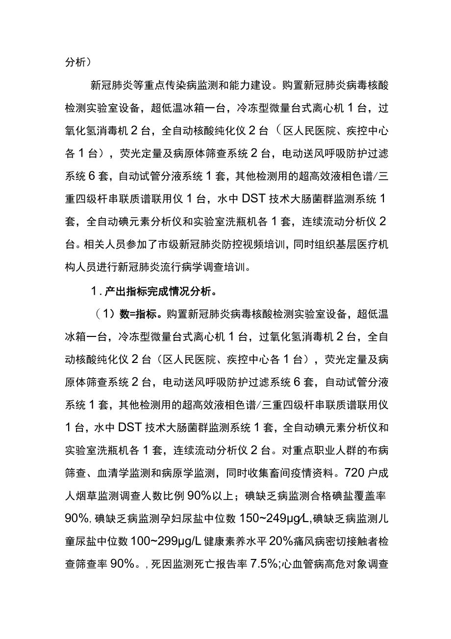 疾病预防控制能力提升项目资金绩效自评报告.docx_第2页