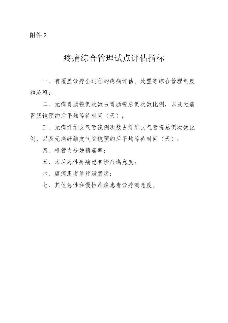 疼痛综合管理试点评估指标.docx_第1页