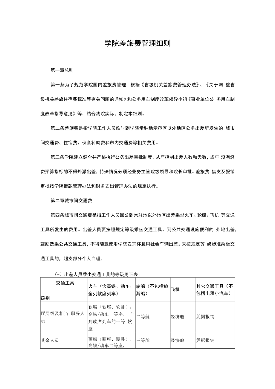 学院差旅费管理细则.docx_第1页