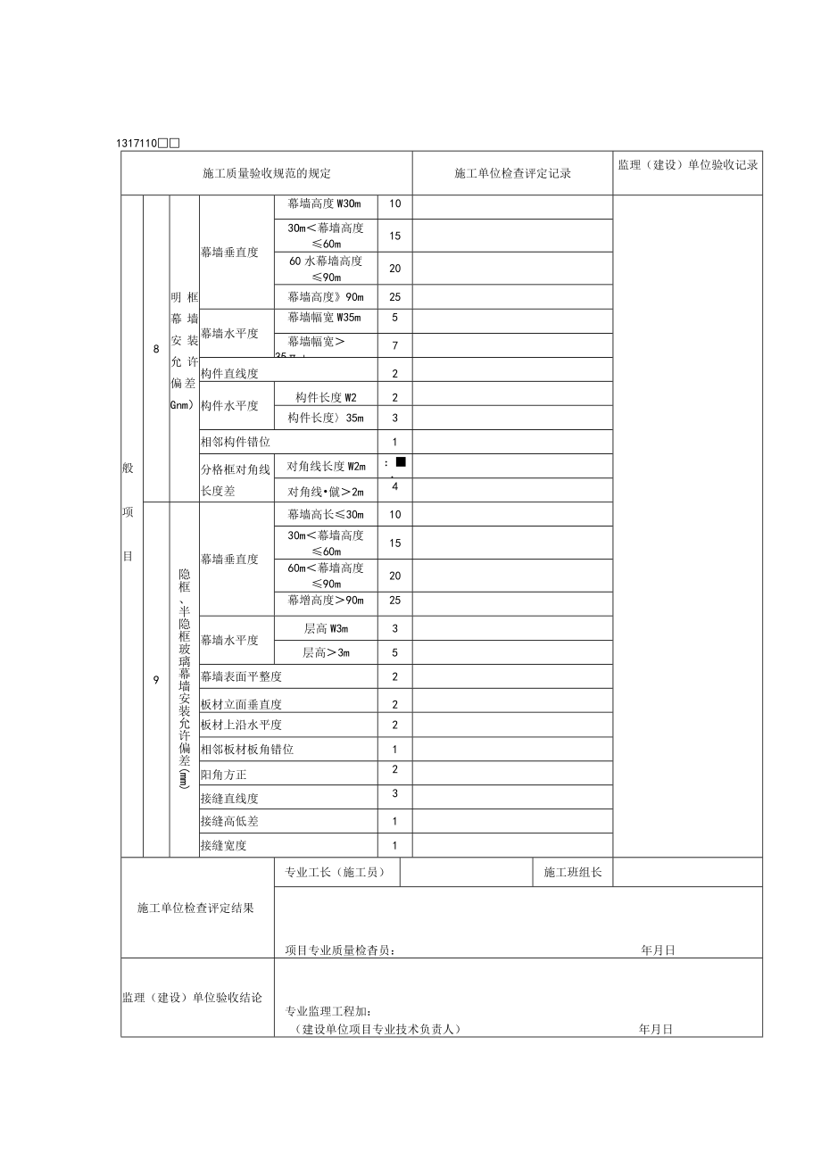 玻璃幕墙工程检验批质量验收记录2.docx_第2页