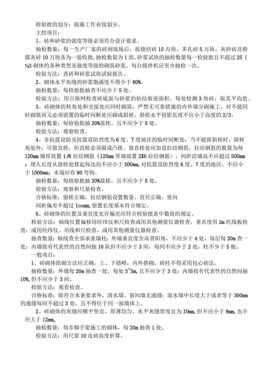 砖砌体工程检验批质量验收记录表.docx_第2页