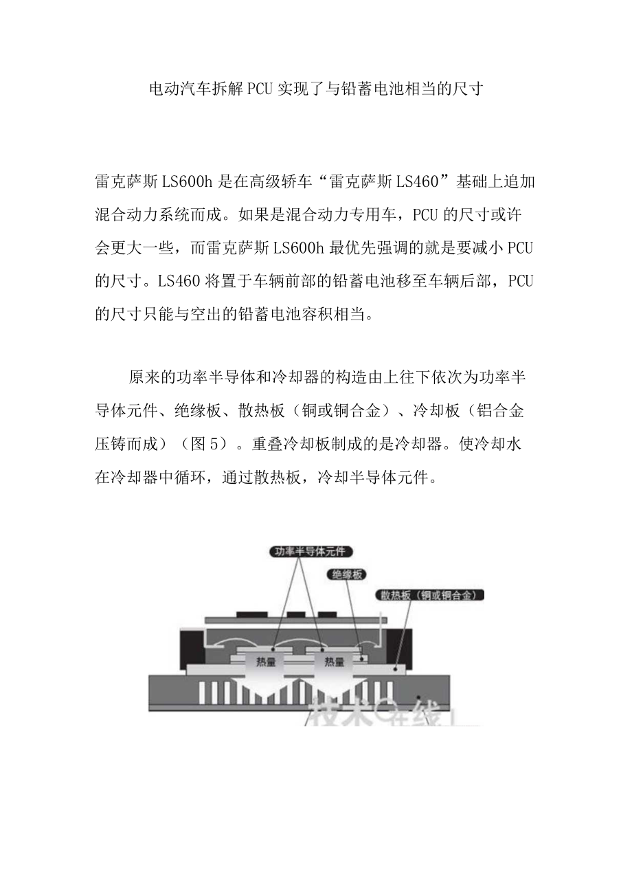 电动汽车拆解PCU实现了与铅蓄电池相当的尺寸.docx_第1页