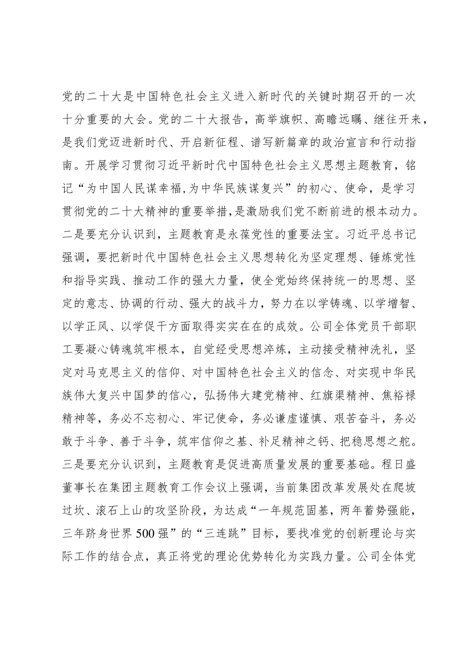 企业党委书记在主题教育动员会上的讲话.docx_第3页