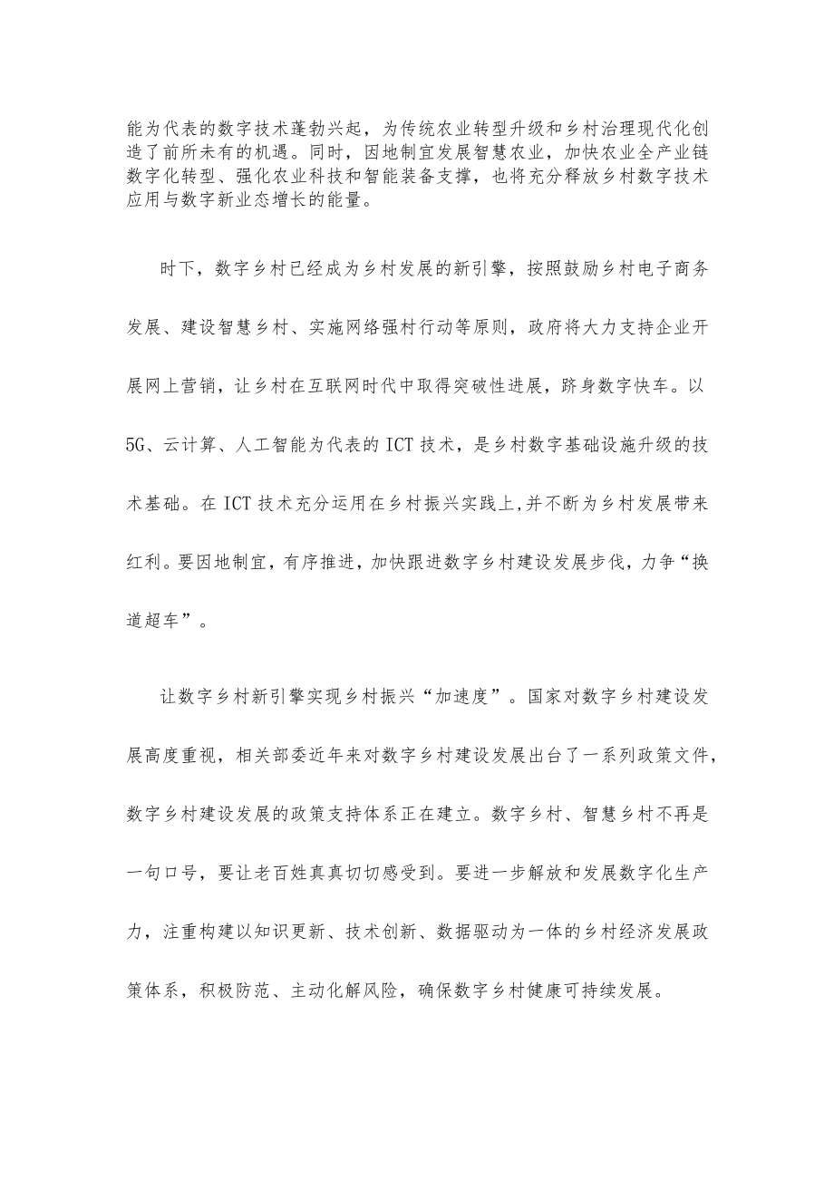 学习贯彻《2023年数字乡村发展工作要点》心得体会.docx_第2页