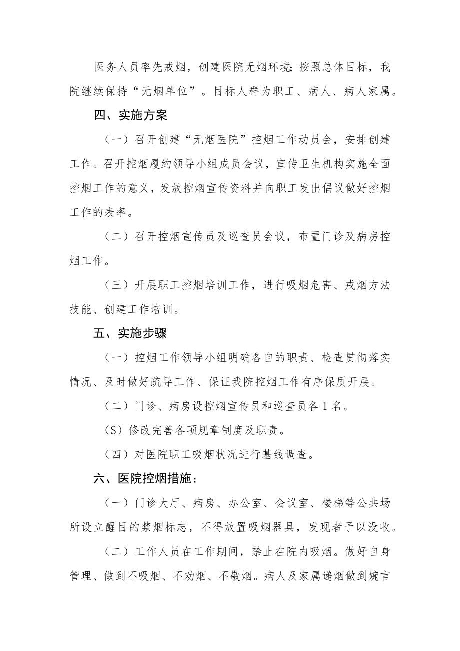 中心卫生院控烟行动实施方案.docx_第2页